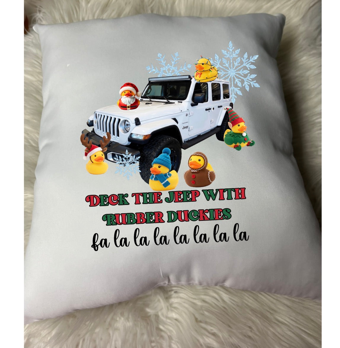 New pre-stuffed throw pillow 15.7 x 15.7 roughly Christmas