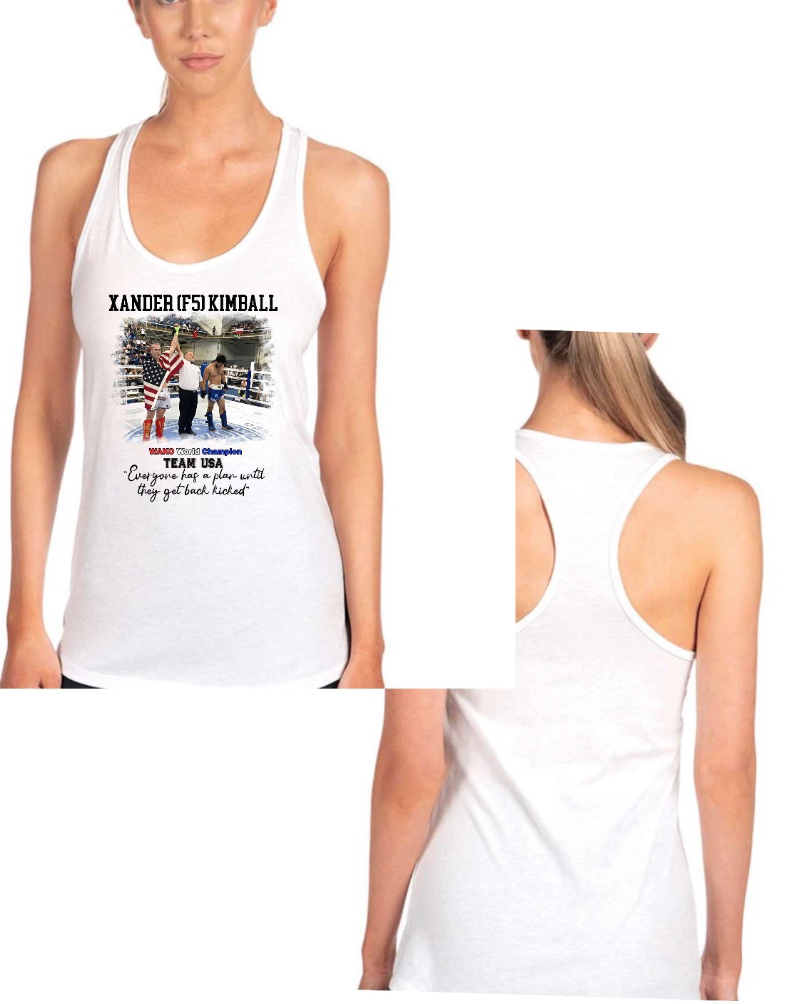 ladies next level brand Razorback tank