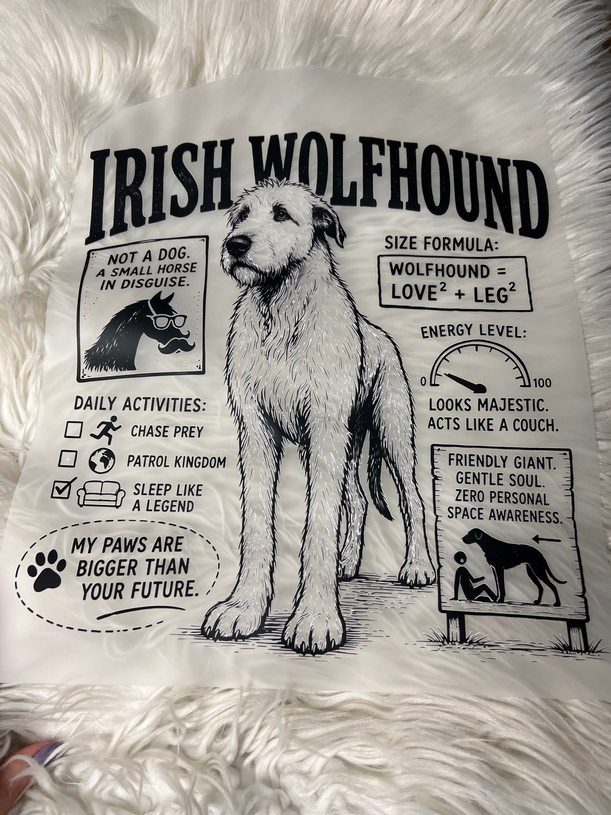 New DTF Irish wolfhound