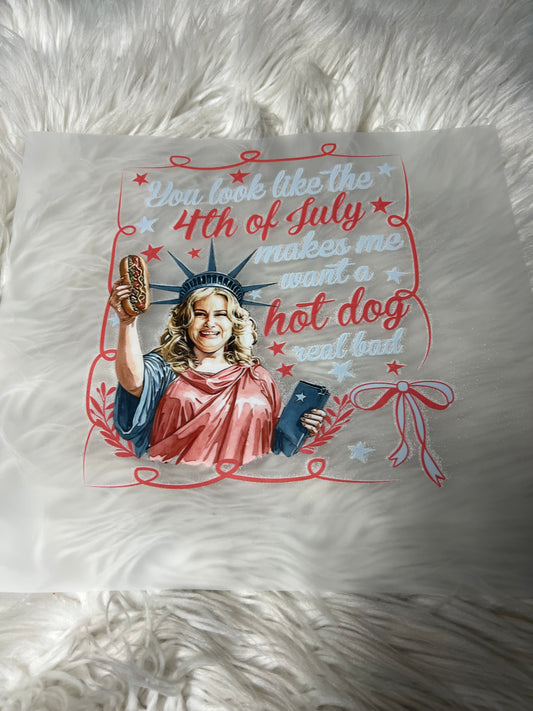 New DTF USA patriotic hotdog