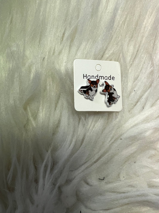 New corgi stud earrings