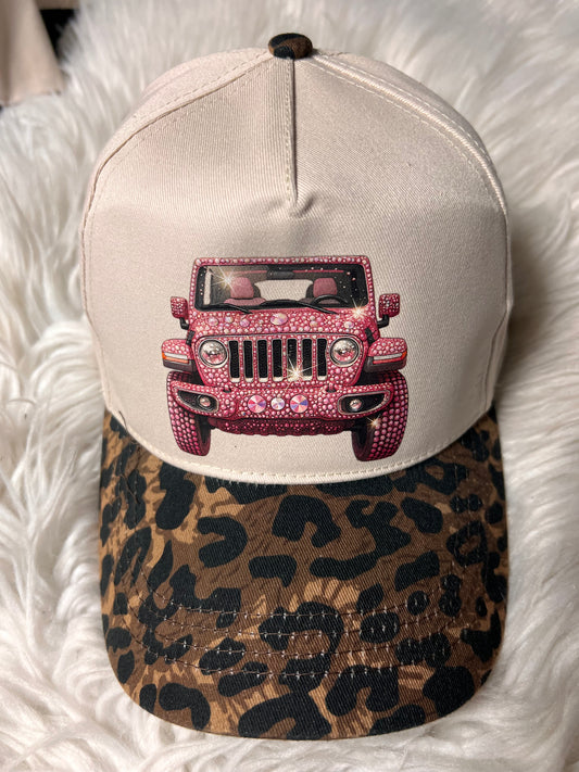 New hat pink leopard ￼