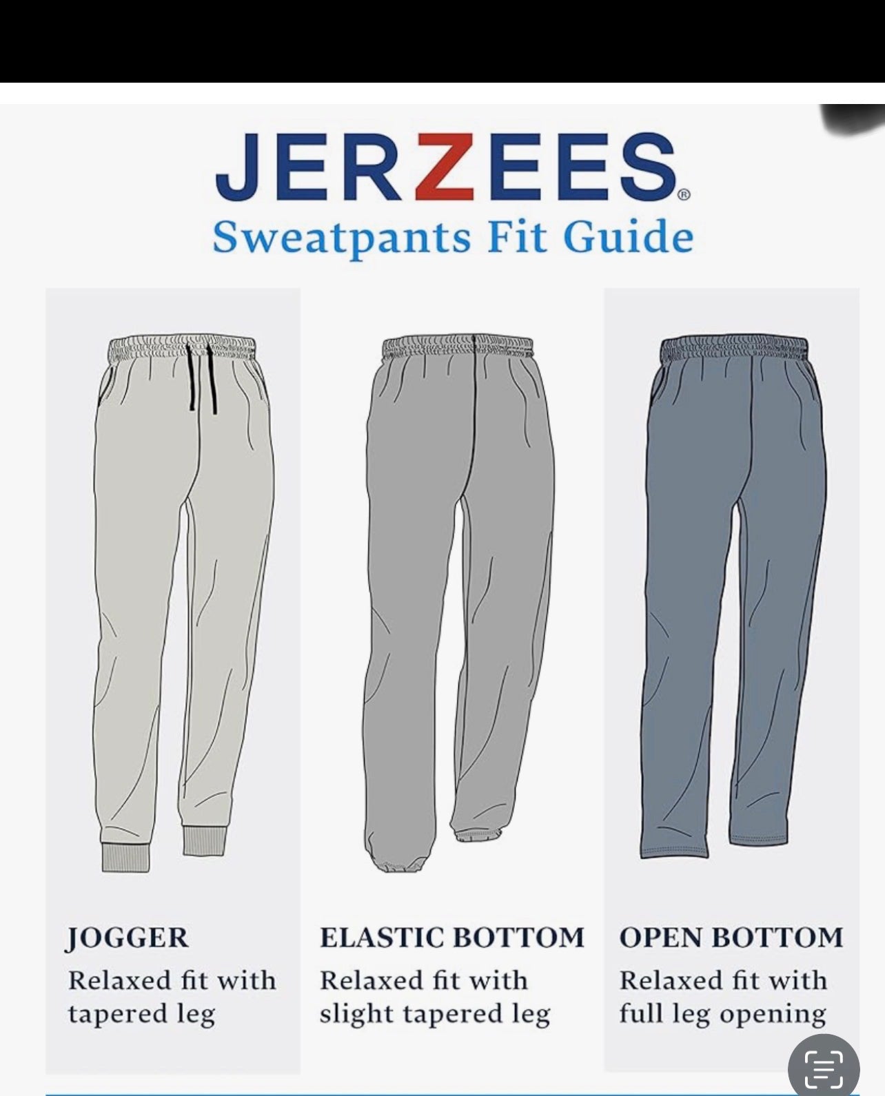 New unisex jerzees bottoms black