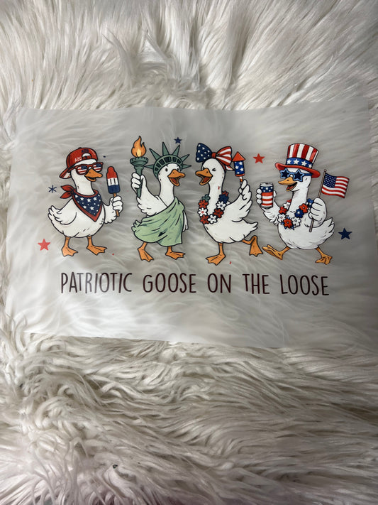 New DTF USA patriotic goose on the loose