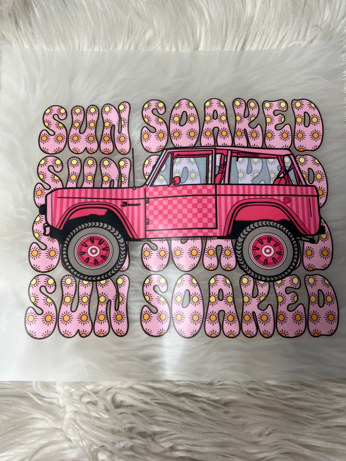 New DTF sun, soaked off-road vehicle pink