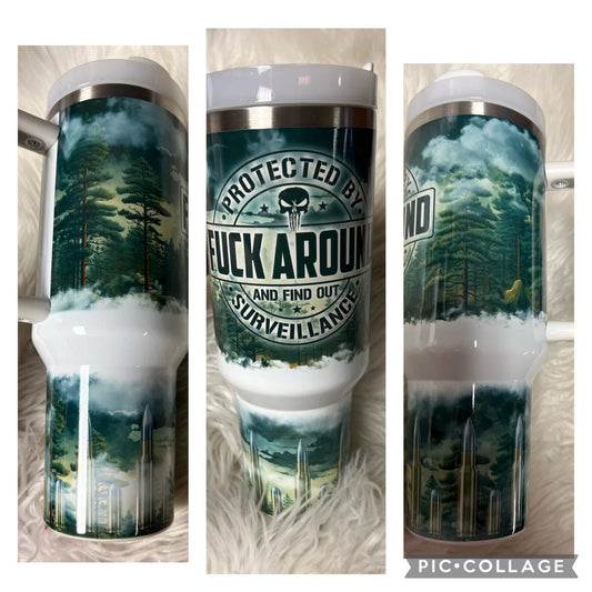 Brand new 40 ounce stainless steel Tumblr with handle  with plastic straw