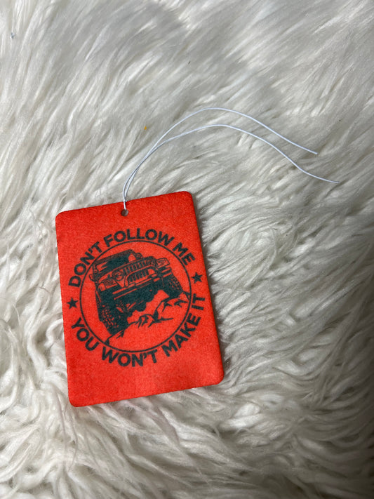 (Brand new unscented air freshener red  4 x 4
