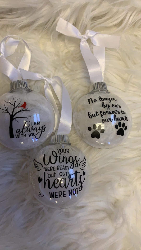 New Christmas plastic ornament and loving memory ￼