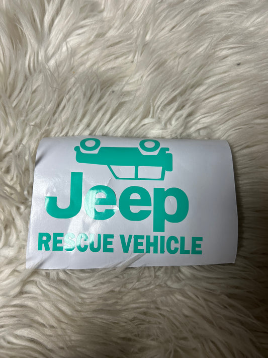 Rescue vehicle decal mint
