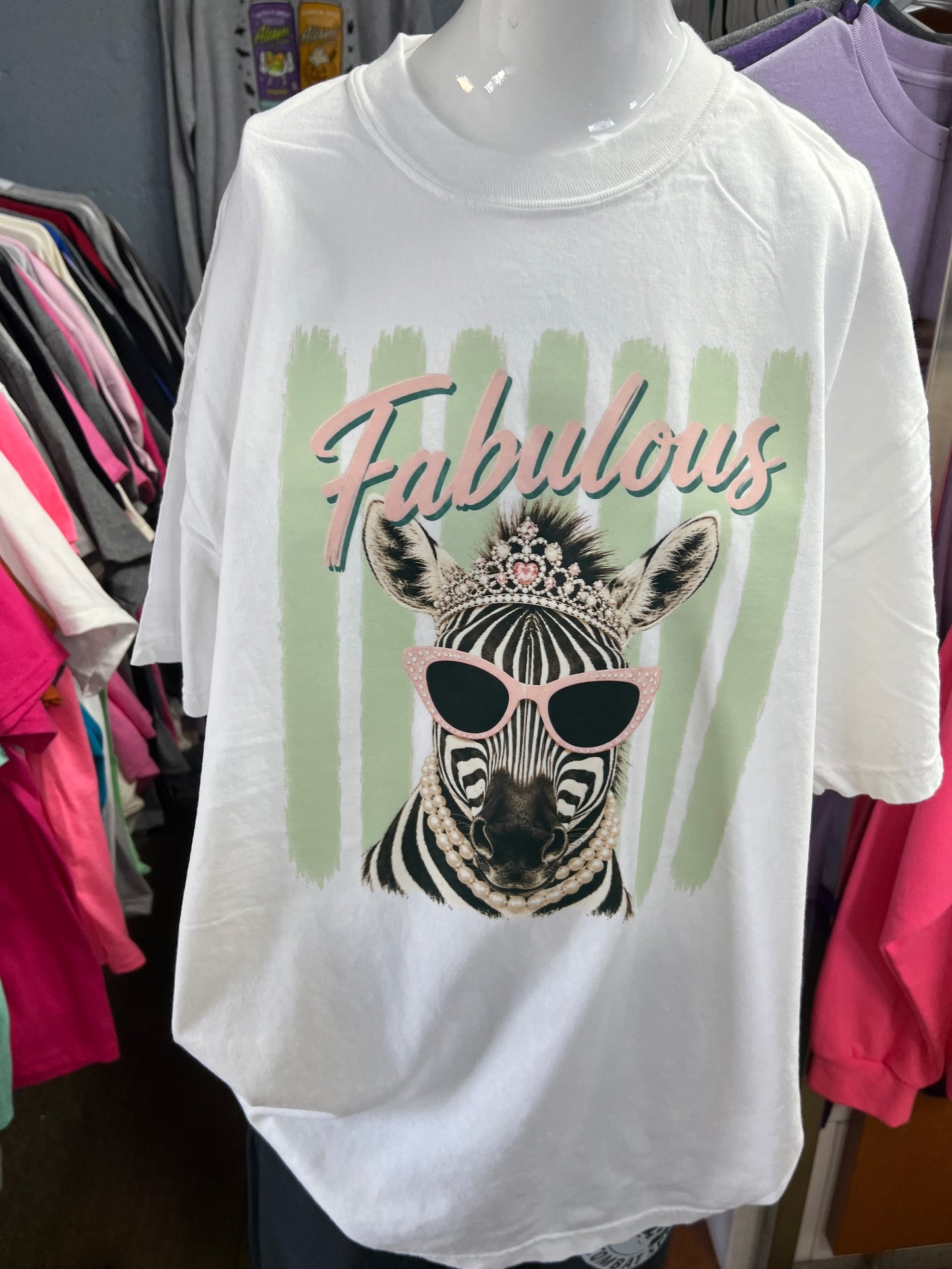 unisex top fabulous zebra