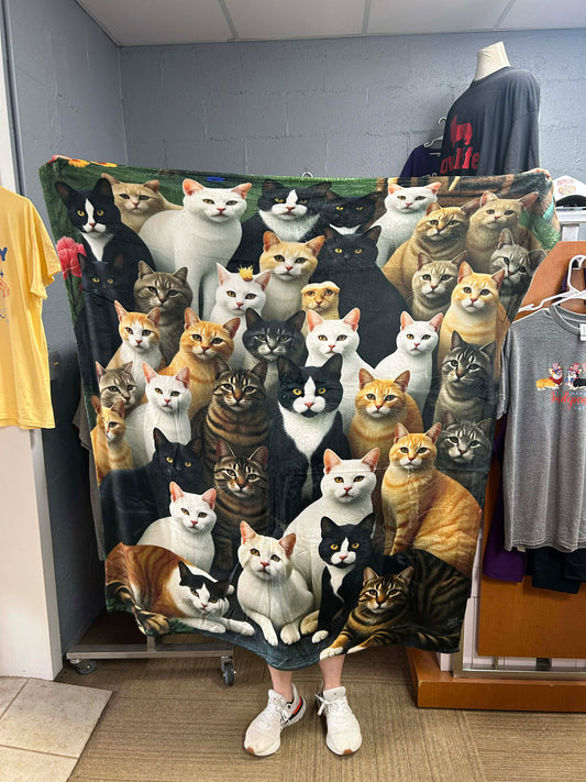 Brand new blanket 50“ x 60“ cats