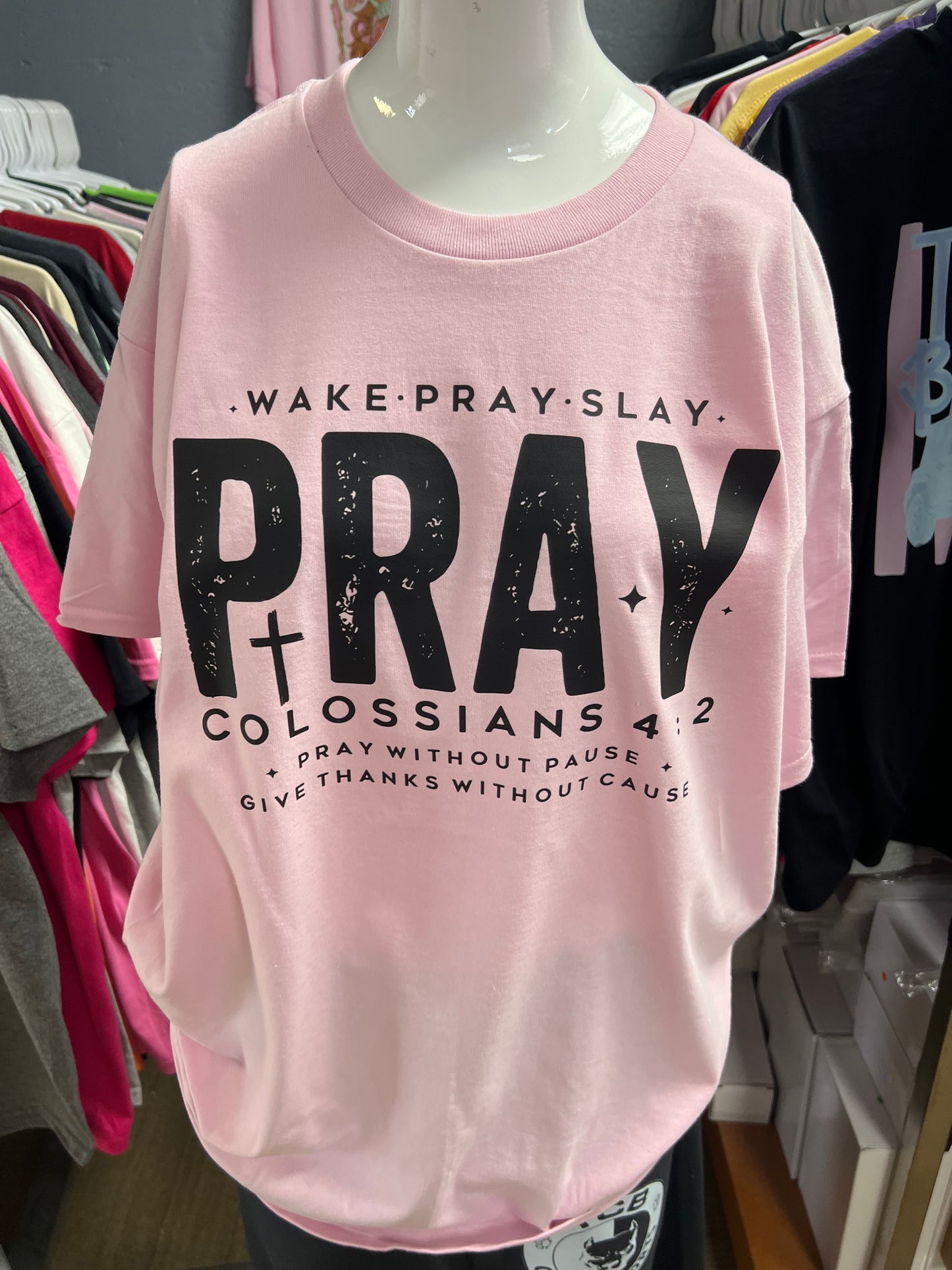 New unisex light pink pray