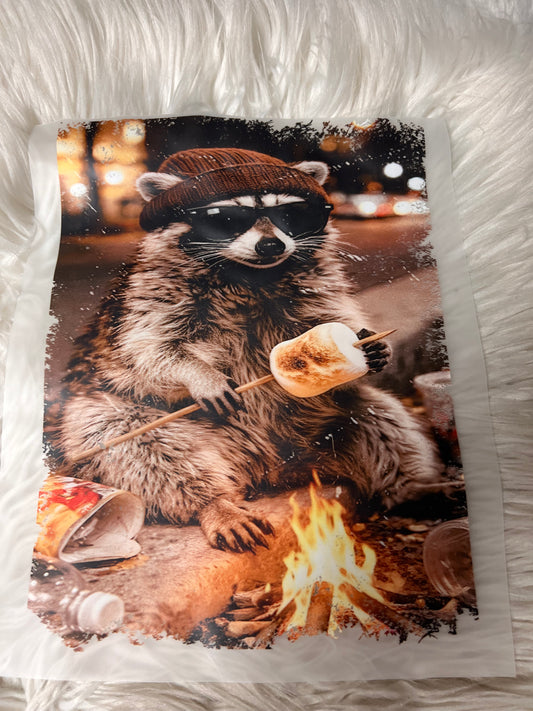 New funny DTF raccoon