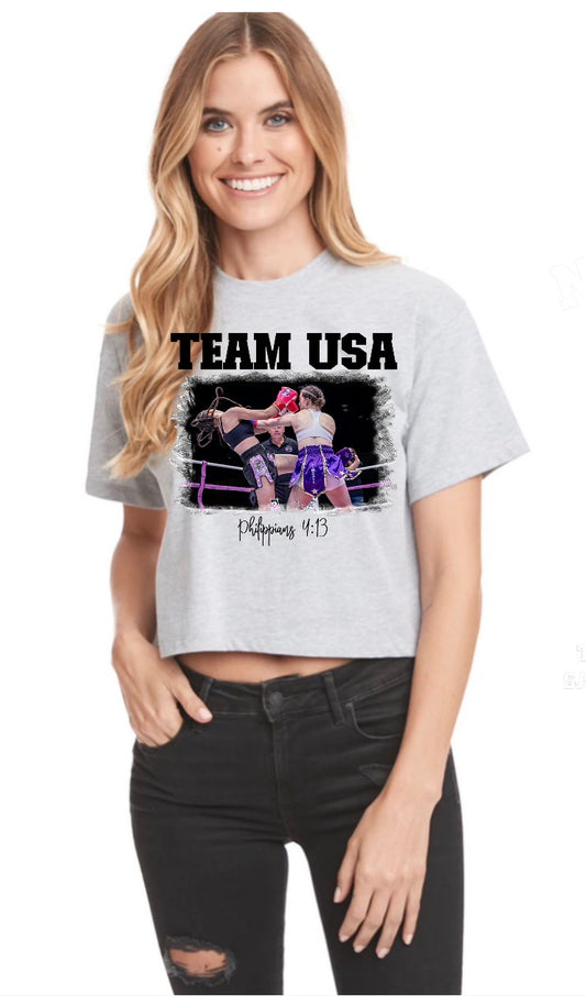 New TCB next level ladies crop top