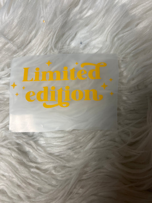 New car decal limited edition