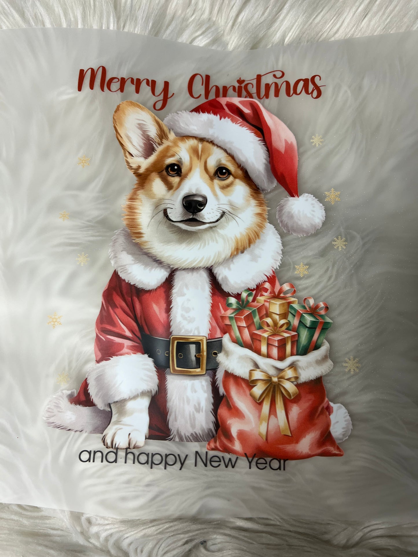 New DTF Christmas corgi