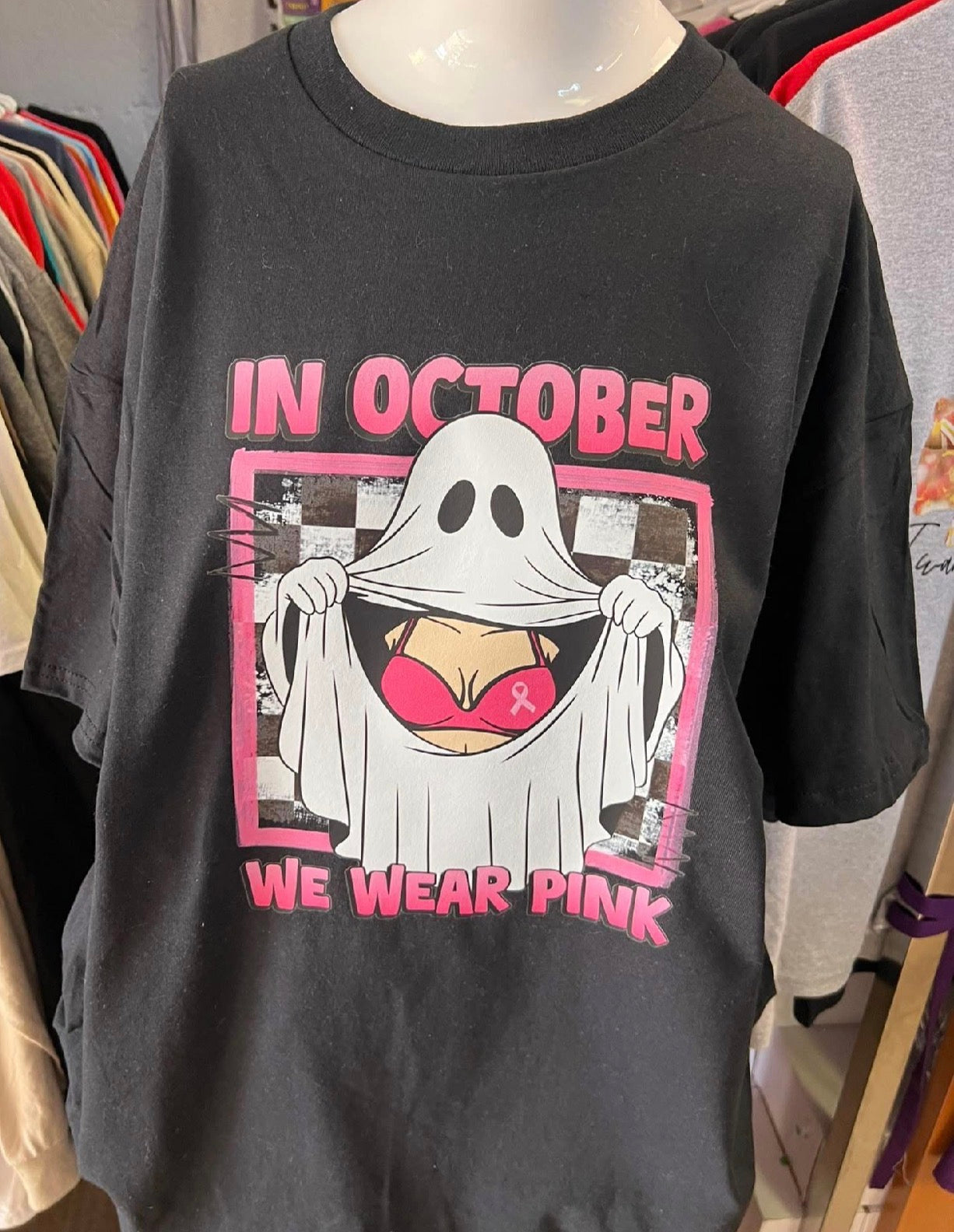 New unisex in October we were pink ￼
