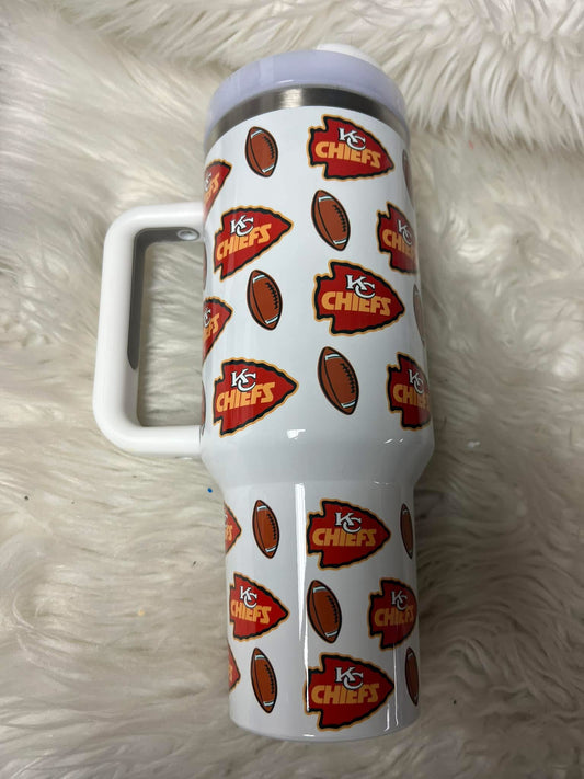 Brand new 40 ounce stainless steel Tumblr with handle  with plastic straw