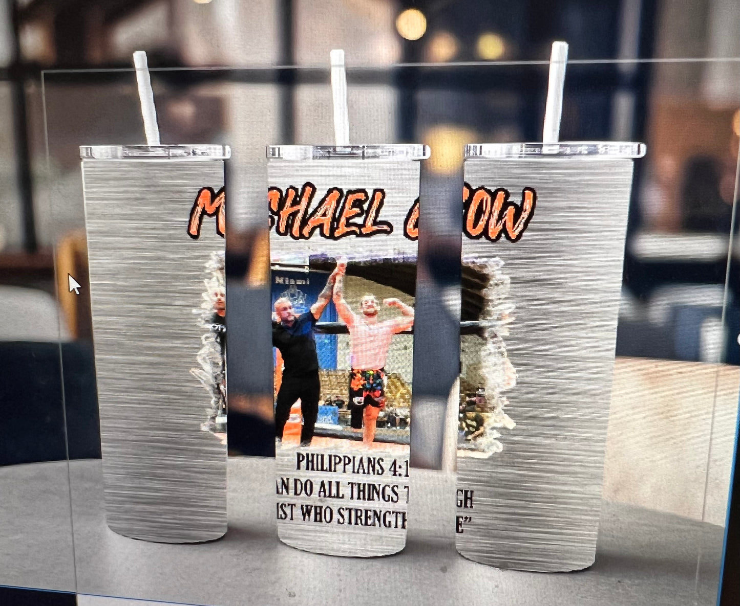 New 20 ounce stainless steel Tumblr with plastic straw