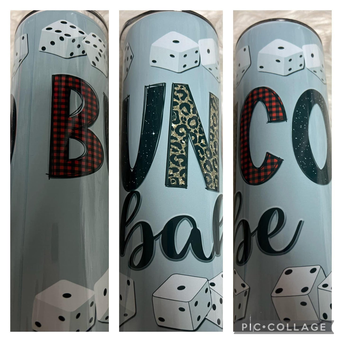 20 ounce metal Tumblr Bunco babe