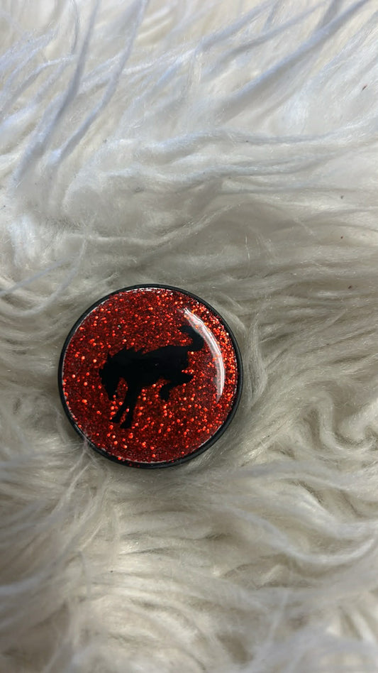 Red Resin covered pop socket