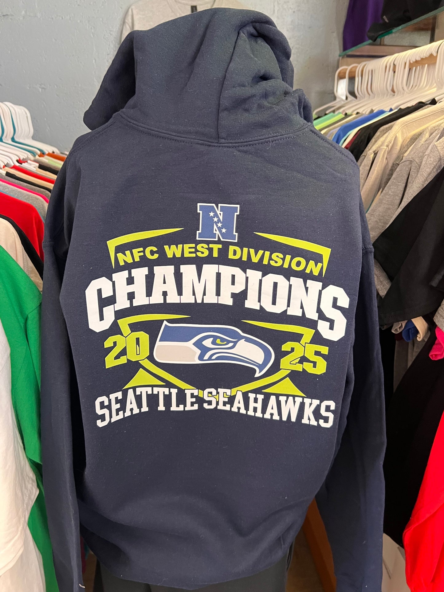 New unisex football navy Top front and back
