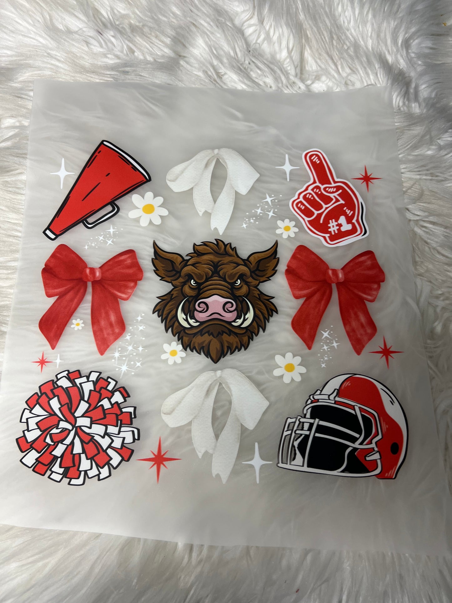 DTF  print Arkansas football