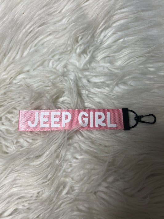 Keychain wristlet 4 x 4 pink