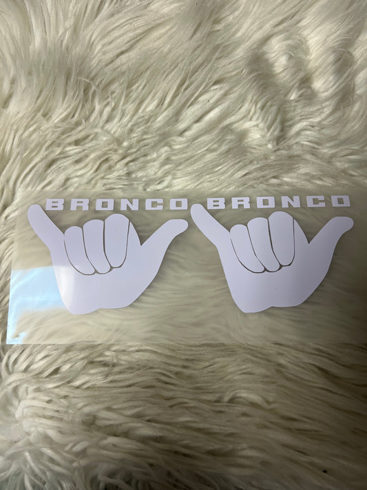Vehicle wave car decals white