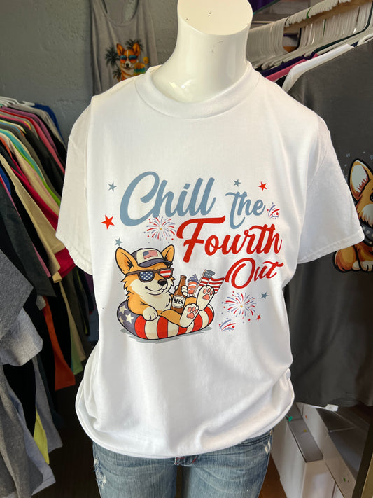 Unisex new T-shirt USA corgi