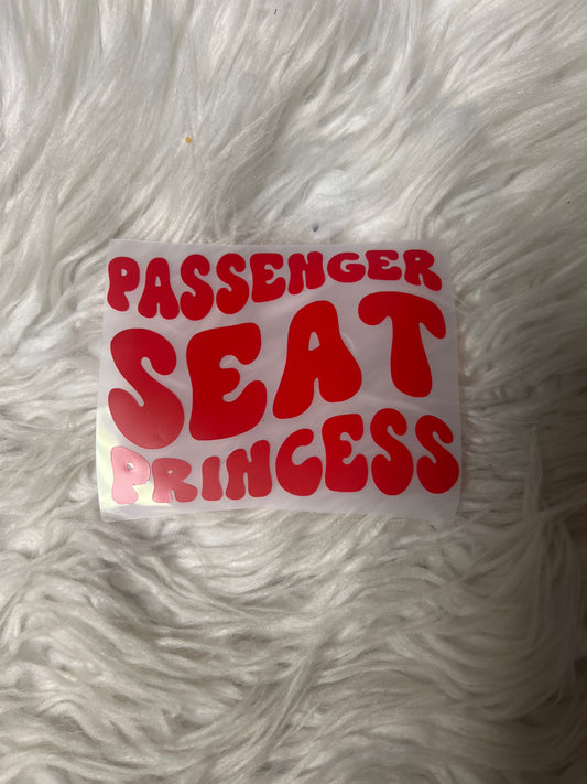 New car decal  passenger seat, princess