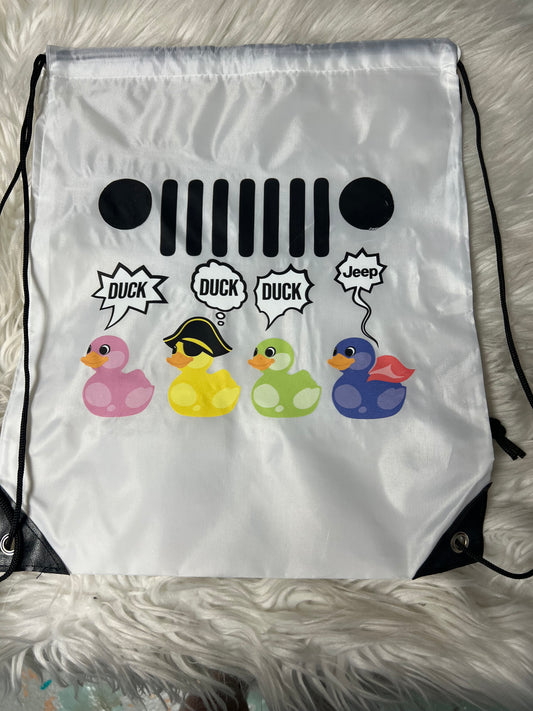 New Drawstring Backpack ducks