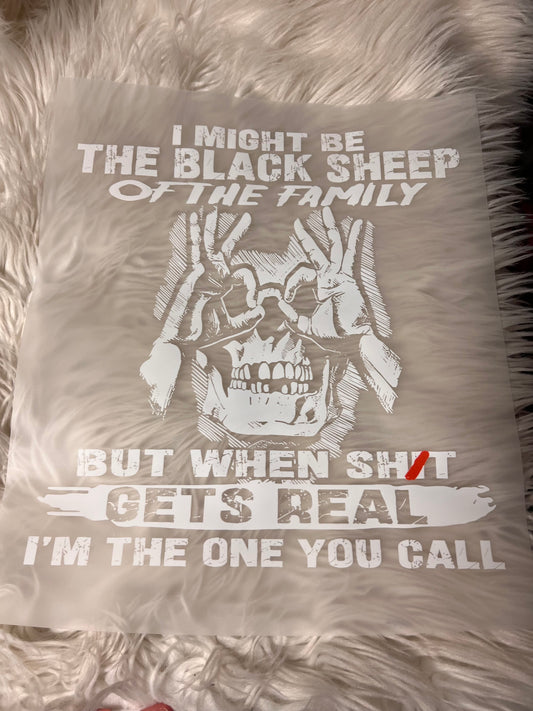 New  DTF black sheep white out