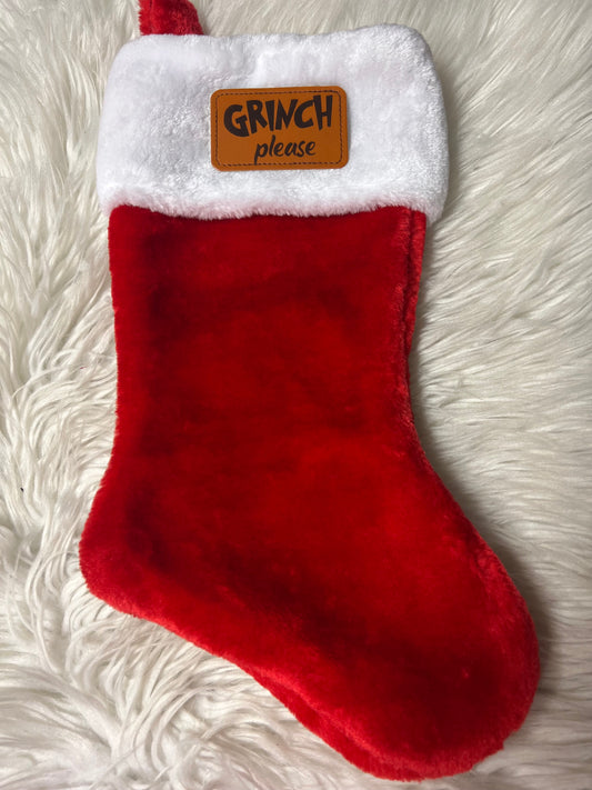 New Christmas stocking laser engraved patch ￼