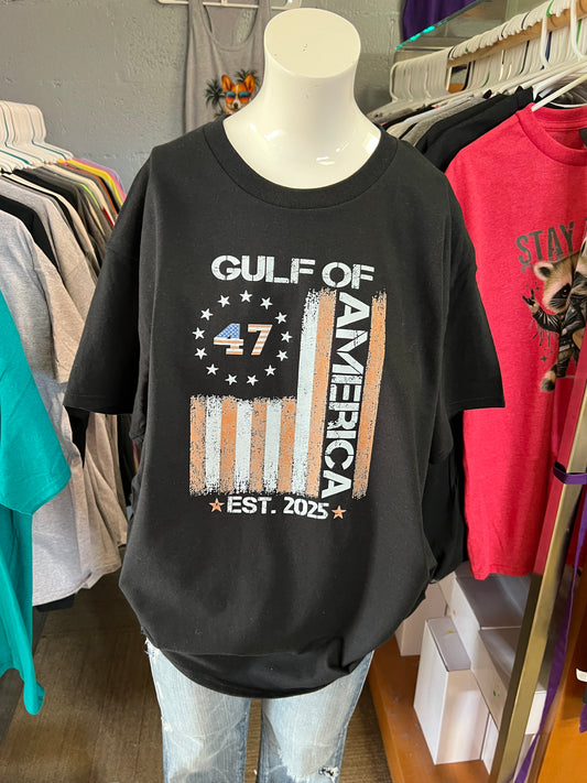 New  unisex T-shirt 47 gulf of America, 2025