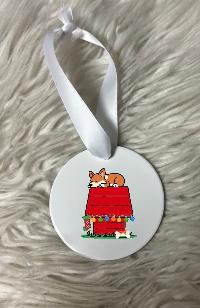 New Christmas ceramic ornament corgi