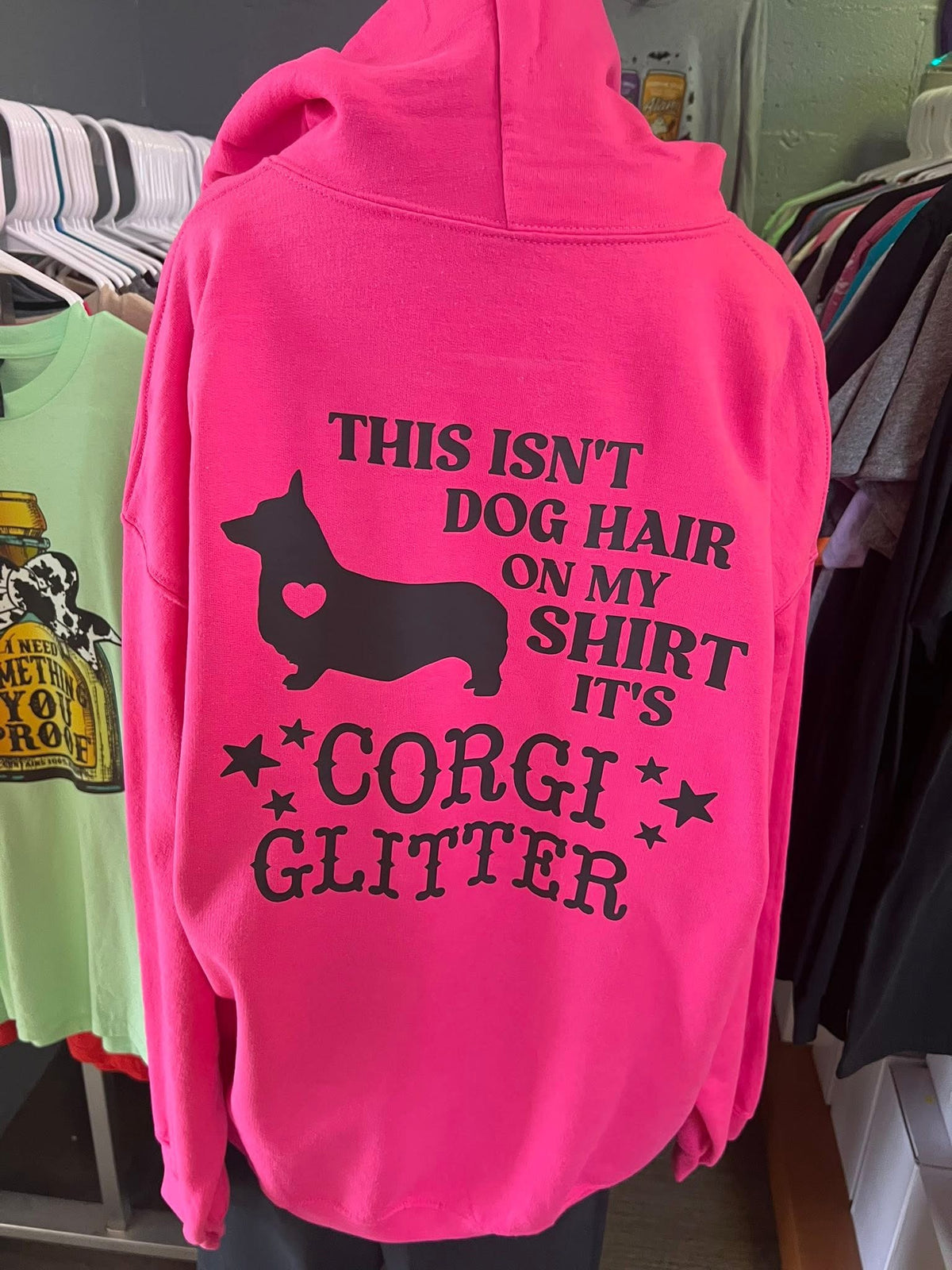 New unisex hot pink corgi
