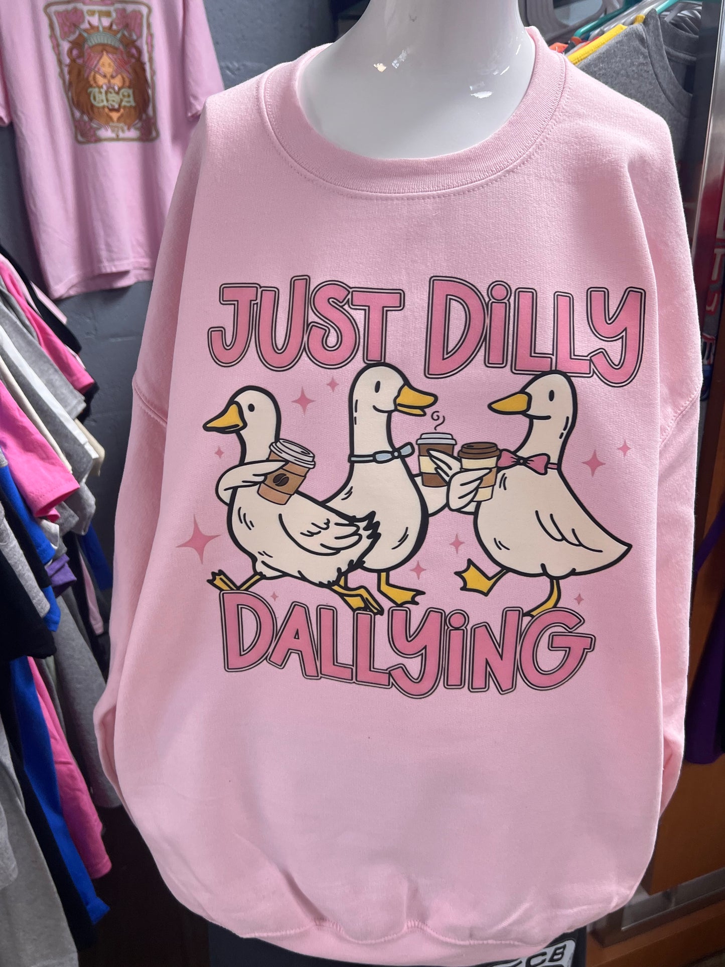 New unisex light pink dilly darling goose ￼￼