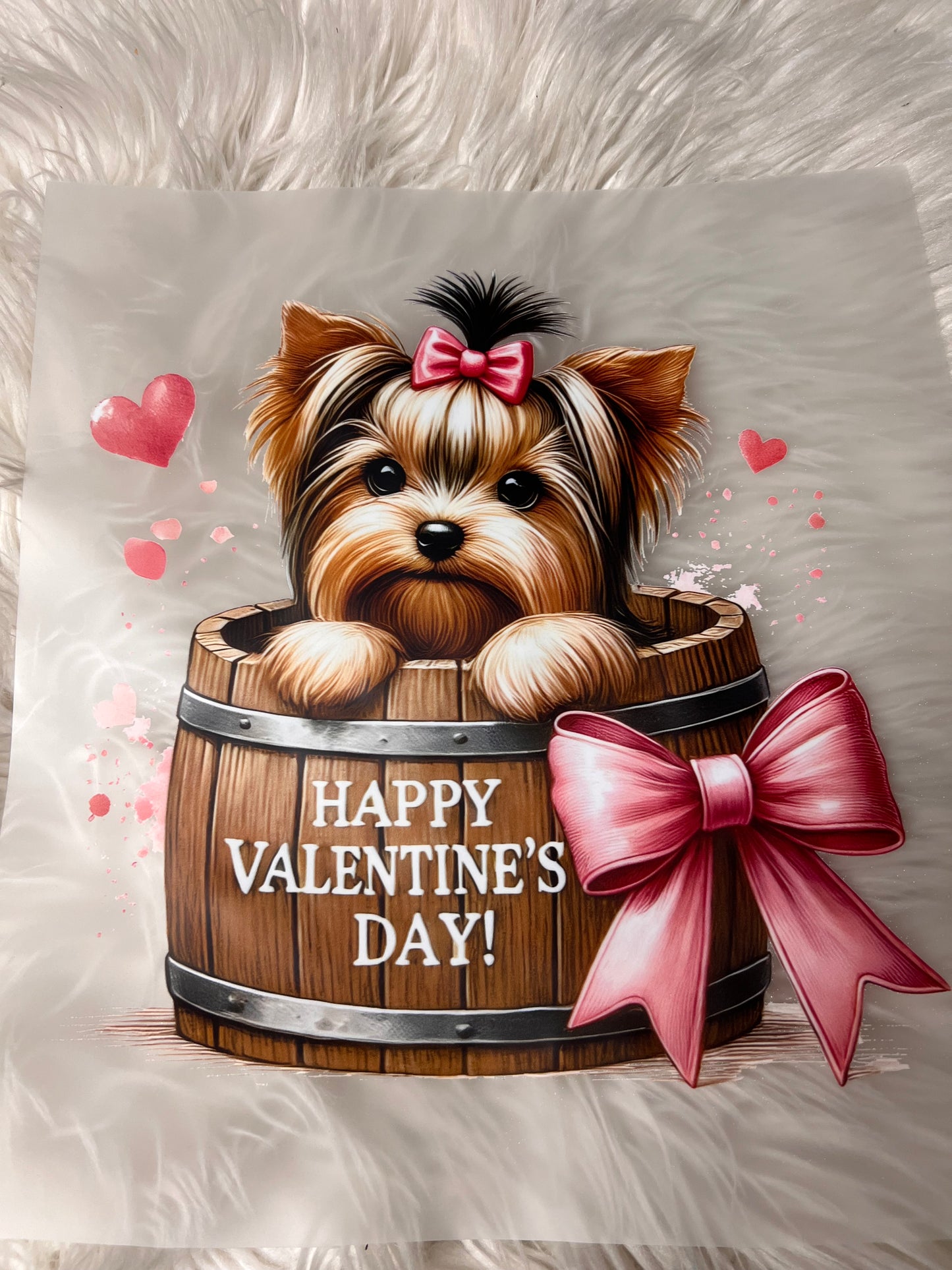 New DTF  Valentine’s Day Yorkie ￼