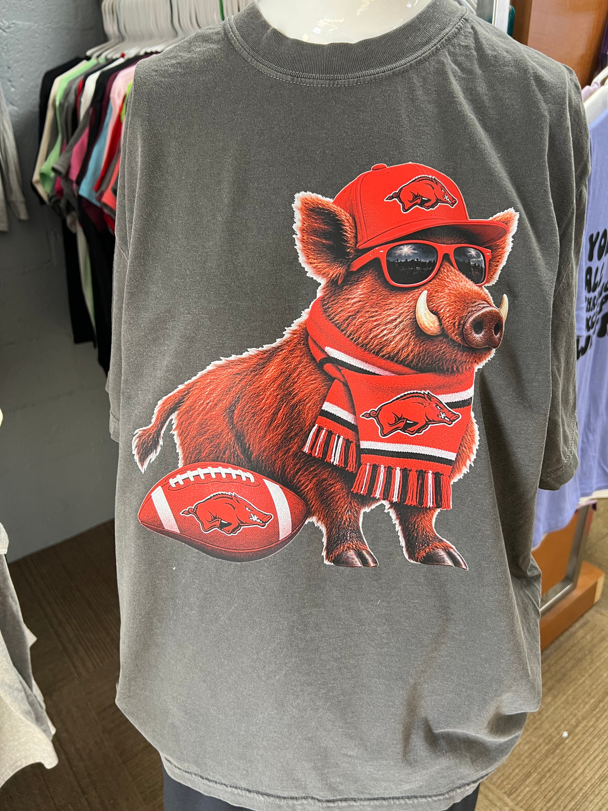 Ready to ship out large  comfort colors football
