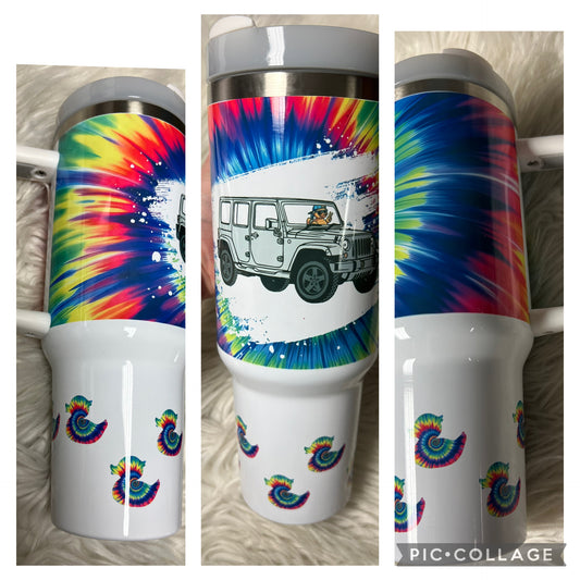 Brand new 40 ounce stainless steel Tumblr with handle