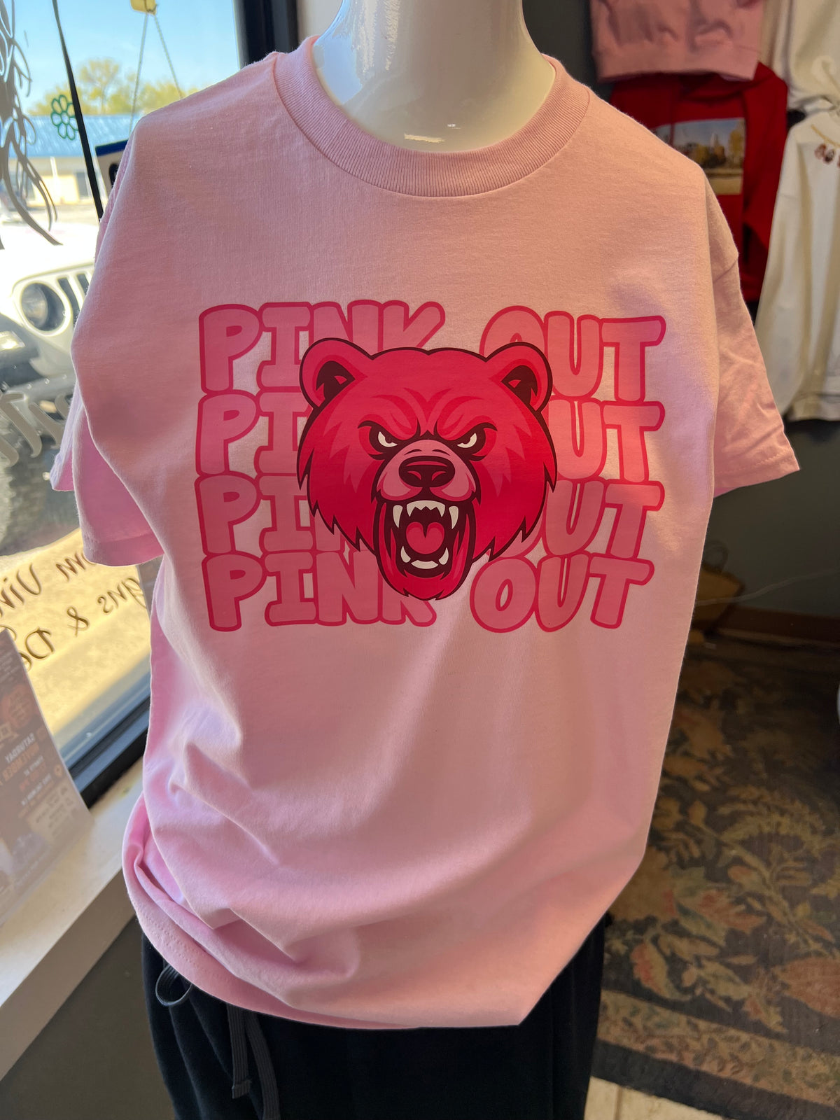 light pink unisex top in October we wear pink