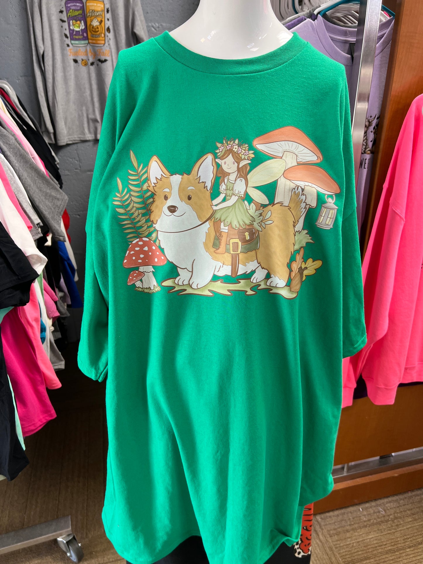 New unisex green corgi