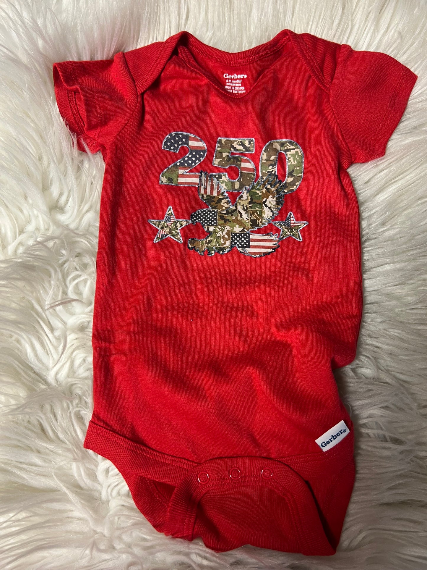 Onesie 250 anniversary patriotic ￼