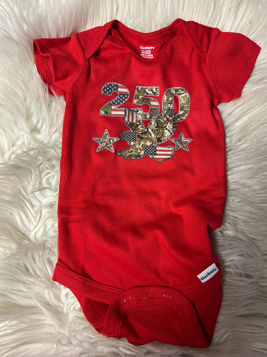 Onesie 250 anniversary patriotic ￼