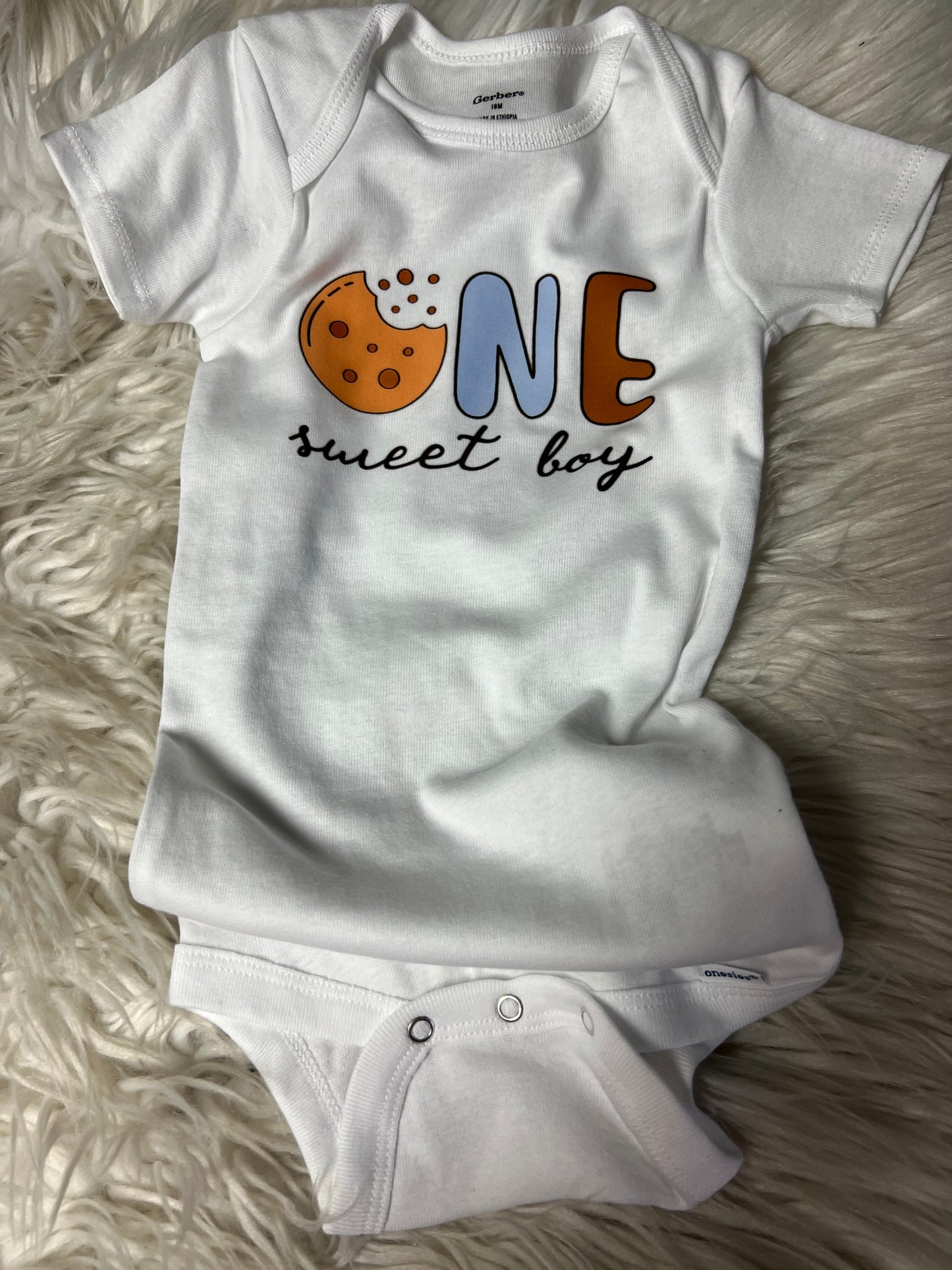 Onesie first birthday cookies