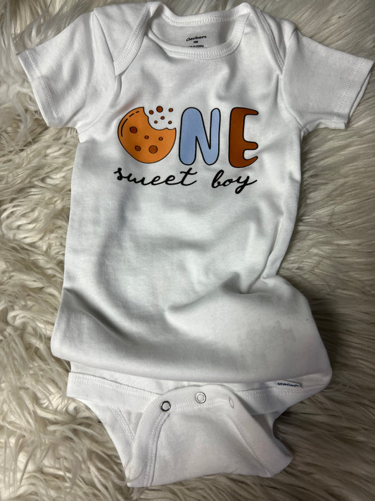 Onesie first birthday cookies