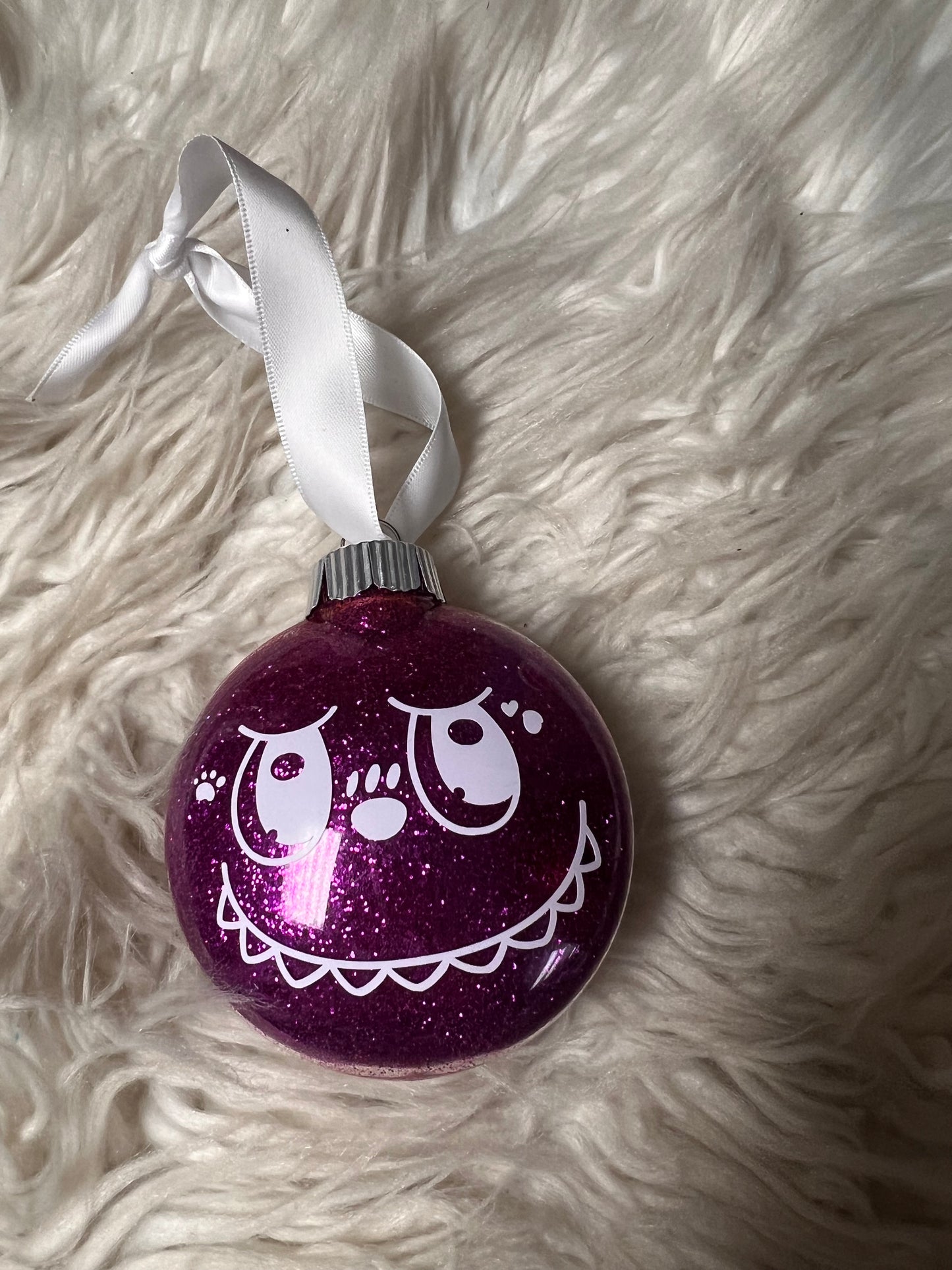 Glitter plastic ornament Christmas