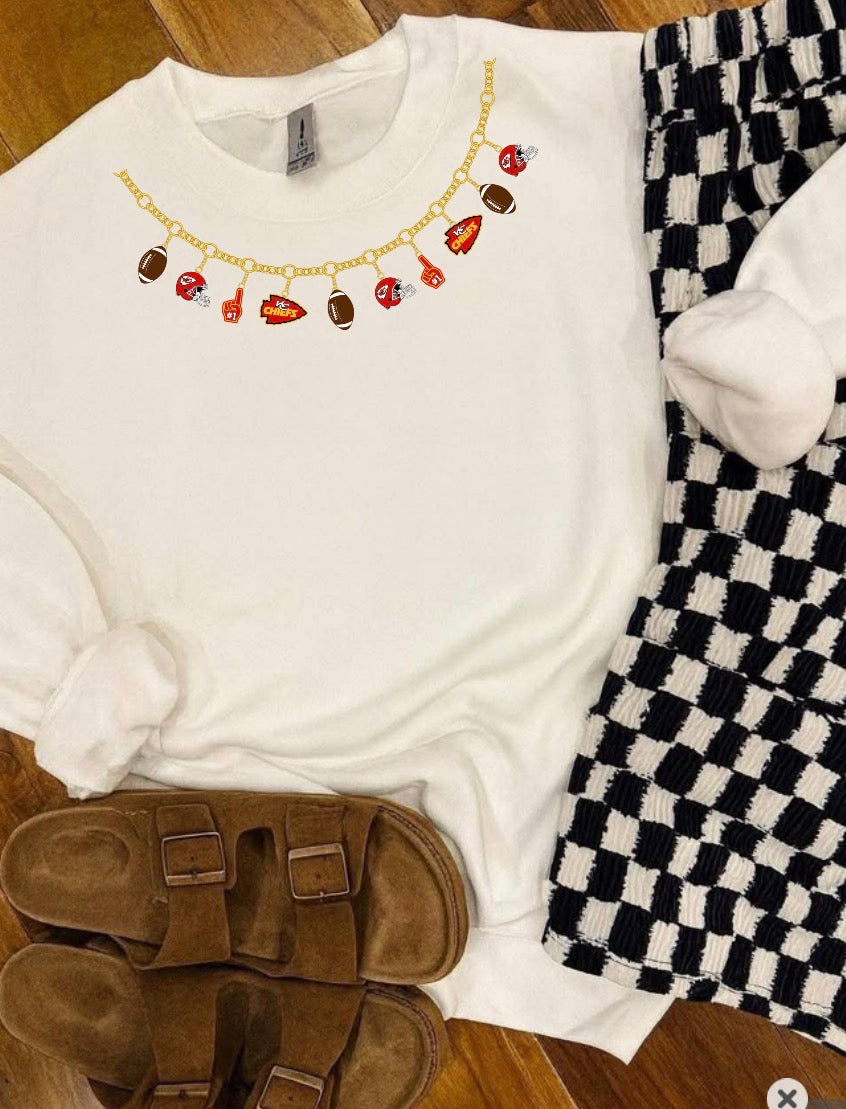unisex football top charm necklace