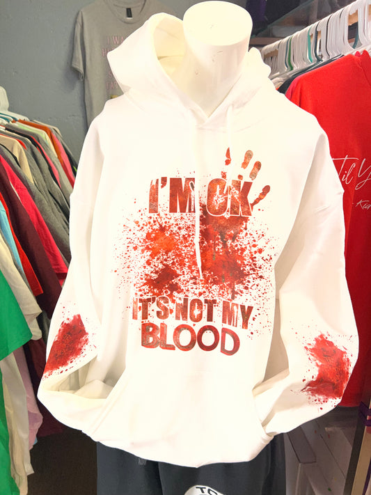New unisex. White top I’m OK it’s not my blood. ￼